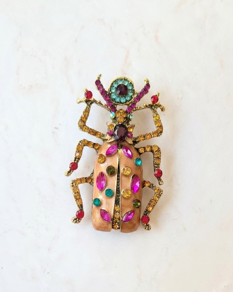 Big Colorful Bee Brooch