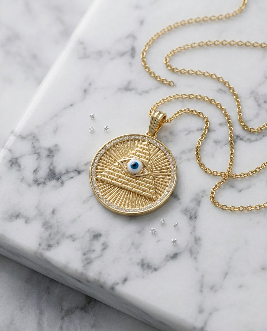 Stainless Steel Chains With Gold Plated Pendant