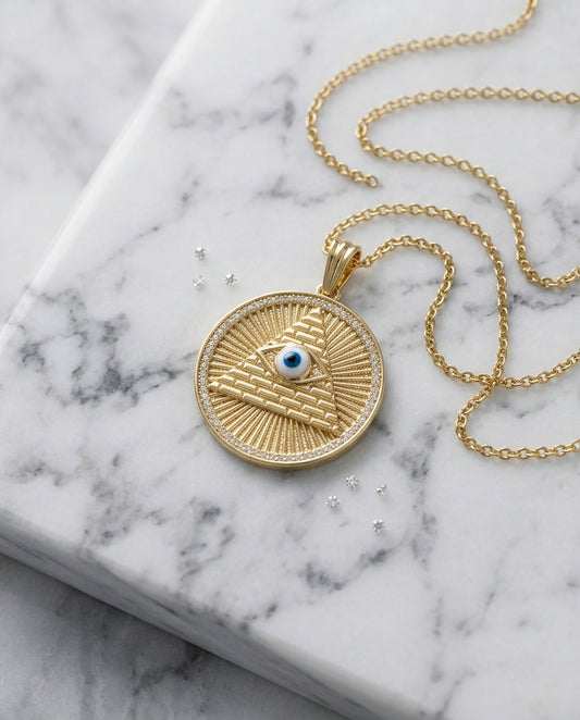Stainless Steel Chains With Gold Plated Pendant