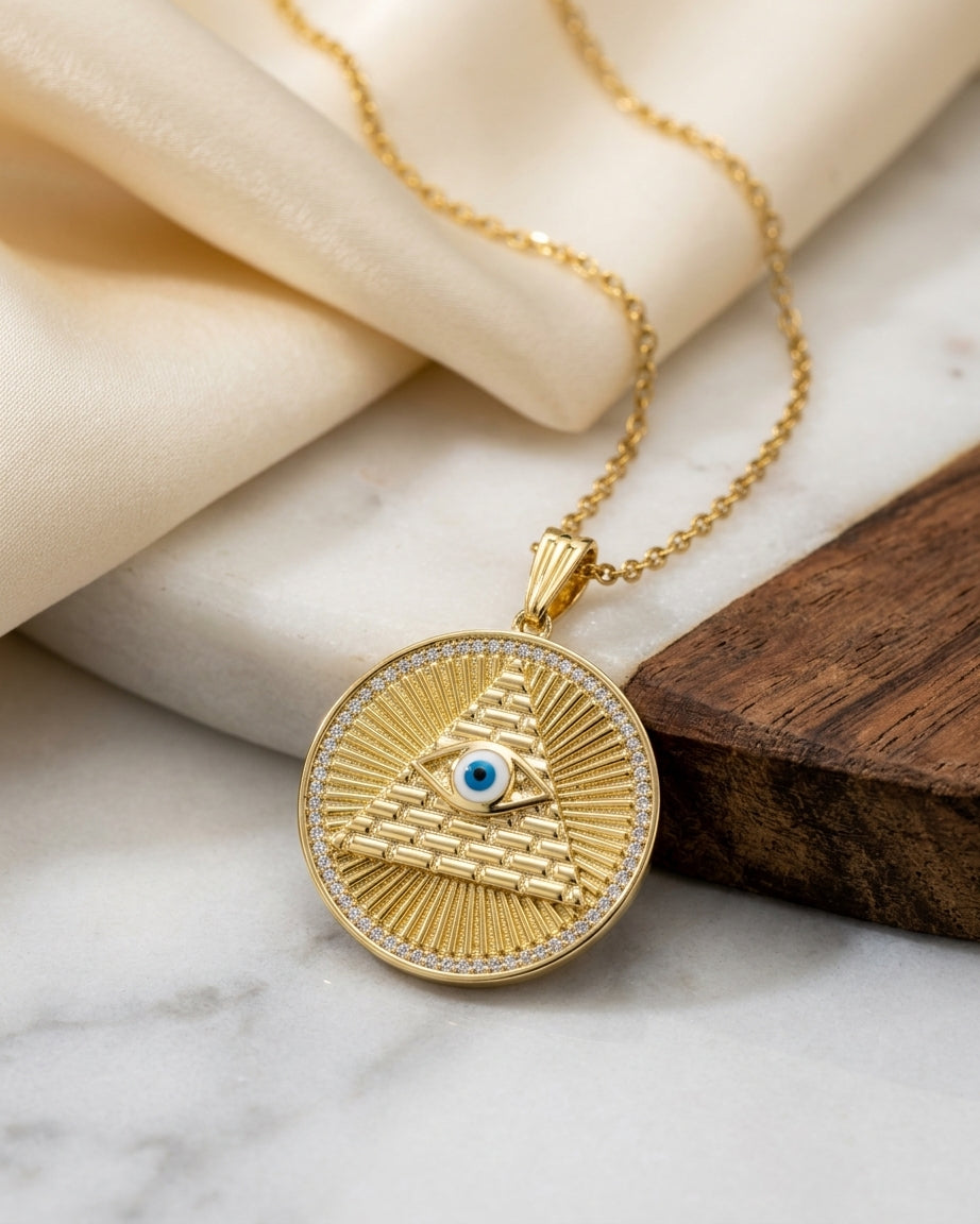 Stainless Steel Chains With Gold Plated Pendant