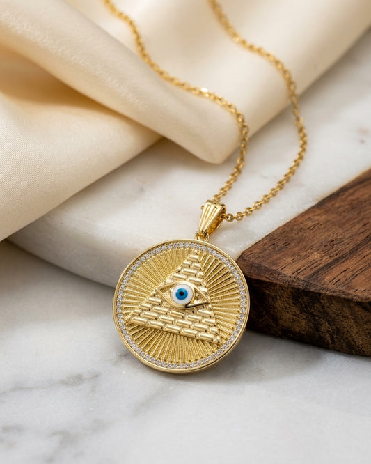 Stainless Steel Chains With Gold Plated Pendant