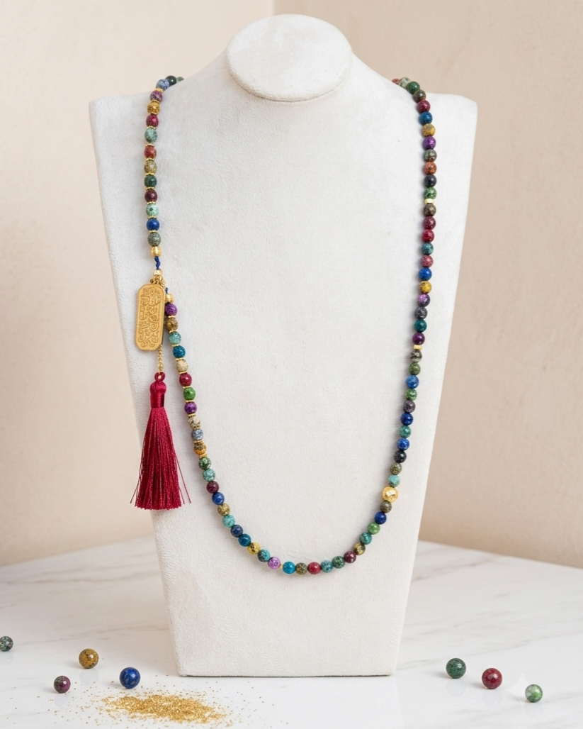 99 Wearable Long Agate Sebha / Necklace