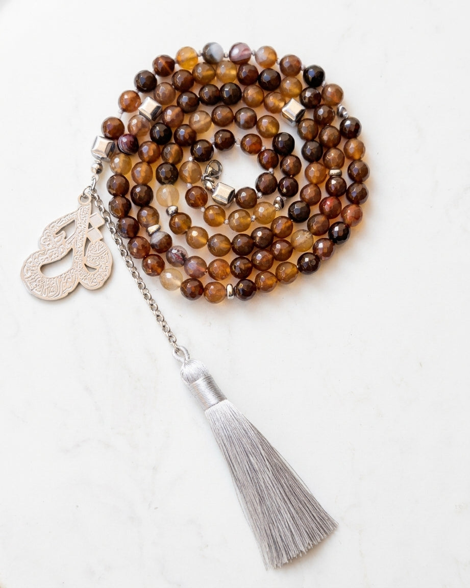 99 Wearable Long Agate Sebha / Necklace