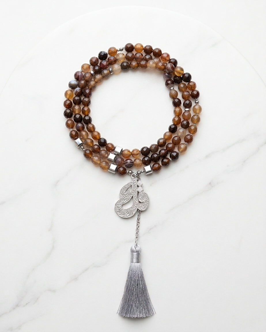 99 Wearable Long Agate Sebha / Necklace