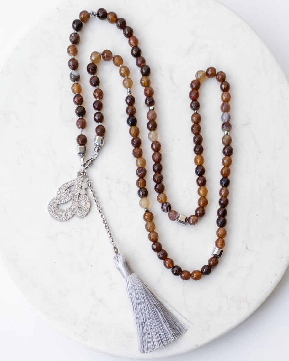 99 Wearable Long Agate Sebha / Necklace