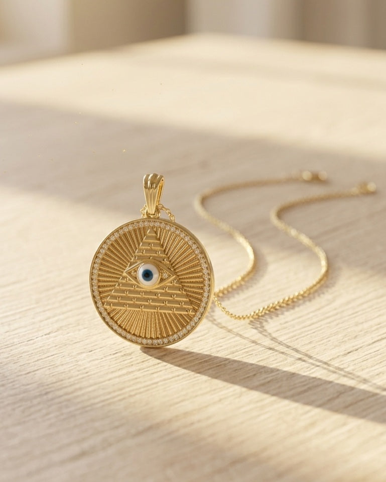 Stainless Steel Chains With Gold Plated Pendant