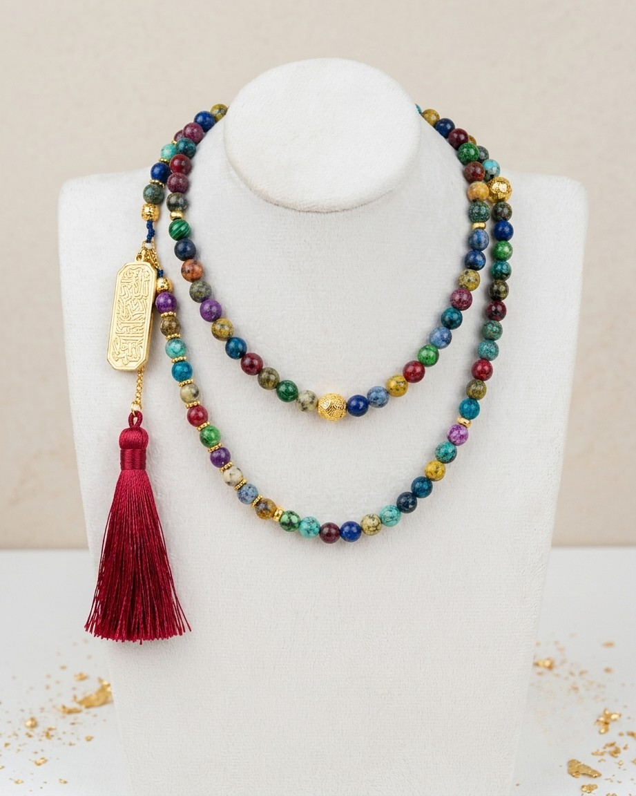 99 Wearable Long Agate Sebha / Necklace
