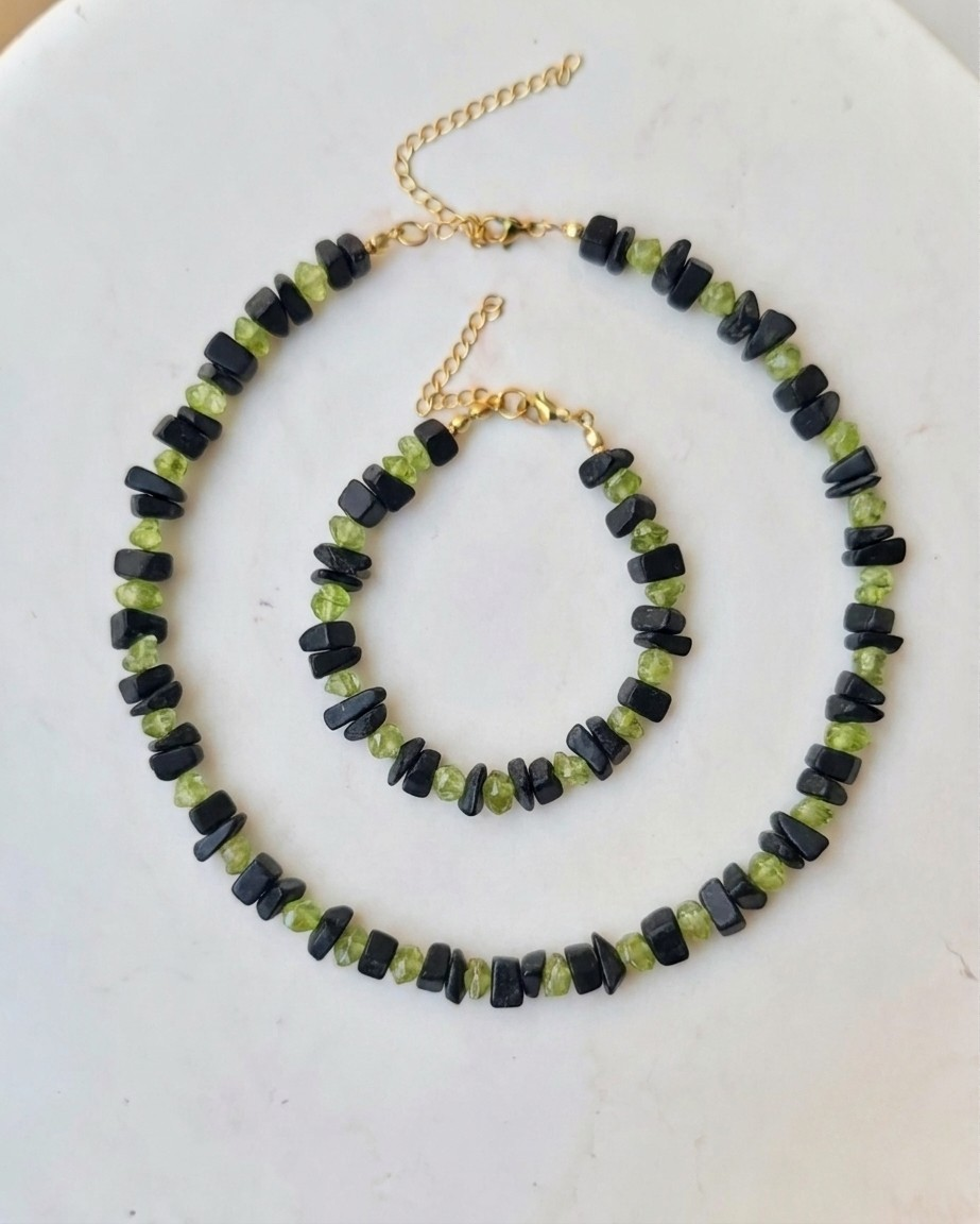 Stone Chips Choker & Bracelet Set